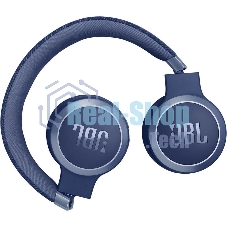 Беспроводные/проводные наушники JBL Live 670NC синий, накладные, Bluetooth + проводной, адаптивное шумоподавление, быстрая зарядка