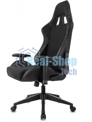Кресло Бюрократ VIKING 4 AERO BLACK EDITION черный, экокожа, 120 кг, механизм качания