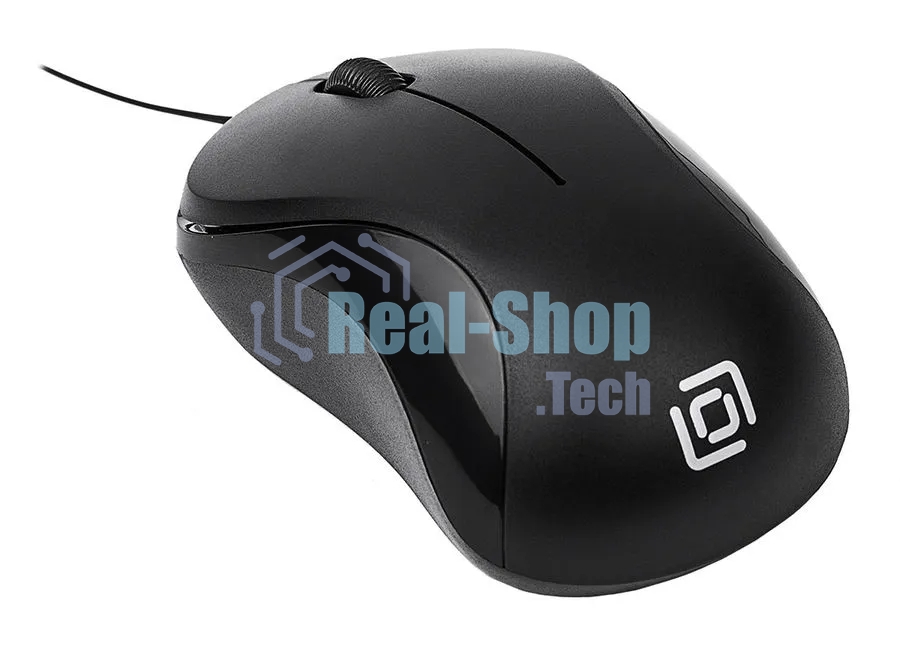 Мышь проводная Oklick 115SR черный, 1000 dpi, USB, кнопки - 3