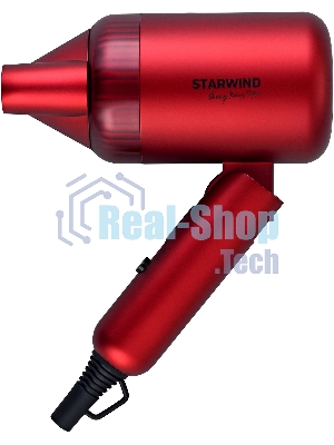 Фен Starwind SHD 6060 красный, 1600 Вт, компактный