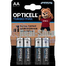 Батарея Opticell Turbo MAX LR6 AA (4шт) блистер