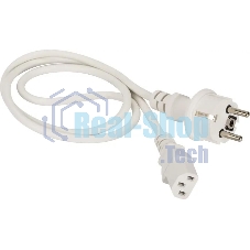 Шнур питания Lanmaster LAN-PP13/SH-0.5-WH C13-Schuko проводник.:3x0.75мм2 0.5м 220В 10А (упак.:1шт) белый