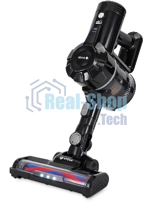 Пылесос вертикальный Vitek Starlight VT-8143 черный/серебристый, питание от аккумулятора, 35 Вт, уборка сухая, пылесборник 0.6 л, работа от АКБ max 30 мин