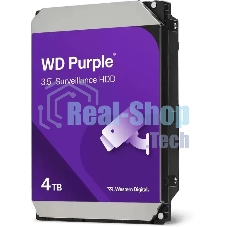 Жесткий диск Western Digital 4TB WD44PURZ Purple Pro Surveillance, Cache 128MB