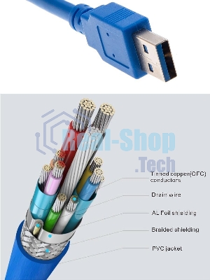 Кабель VCOM VUS7065-3M Кабель-удлинитель USB3.0 Am-Af 3 м