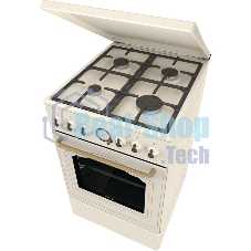 Плита комбинированная Gorenje GKS5B70CLI бежевый, конфорок 4 газовых, духовка 70 л, 50 см x 85 см x 59.4 см