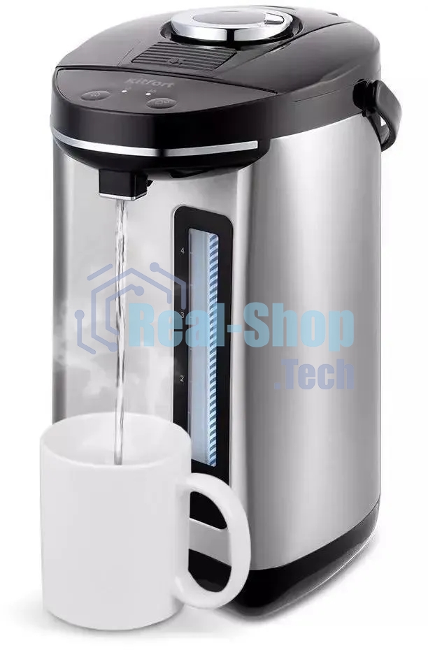 Термопот Kitfort КТ-2512 4л. 900Вт серебристый/черный