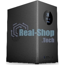 Компьютерный корпус CBR mATX Minitower V865, без БП, 1хUSB 3.0, 2хUSB 2.0, HD Audio+Mic, Digital Screen, черный