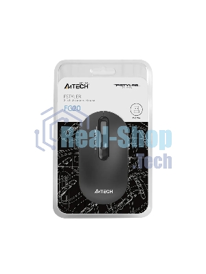 Мышь беспроводная A4Tech Fstyler FG20S серый, 2000 dpi, радиоканал, USB, кнопки - 3