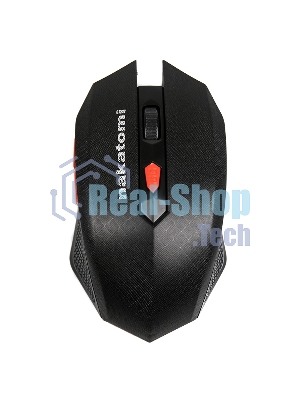 Мышь беспроводная Nakatomi MRON-08U черный, 1600 dpi, радиоканал, USB, кнопки - 6