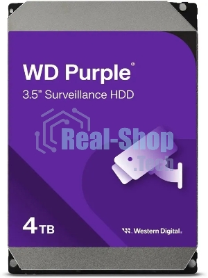 Жесткий диск Western Digital 4TB WD44PURZ Purple Pro Surveillance, Cache 128MB