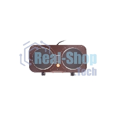 Плита настольная электрическая Centek CT-1507 Siberia коричневый, 2 кВт, ТЭН, конфорки - 2, эмаль, поворотные переключатели