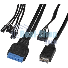 Компьютерный корпус Miditower ExeGate XP-332UC-UNS500 (ATX, БП UNS500 с вент. 12см, 2хUSB 3.0/1хTypeC, аудио, черный)