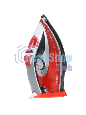 Утюг Centek CT-2346 красный/черный/белый, 3000 Вт, 45 г/мин, 190 г/мин, 380 мл