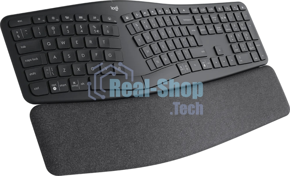 Клавиатура Logitech Ergo K860 беспроводная, Bluetooth, радиоканал, чёрный