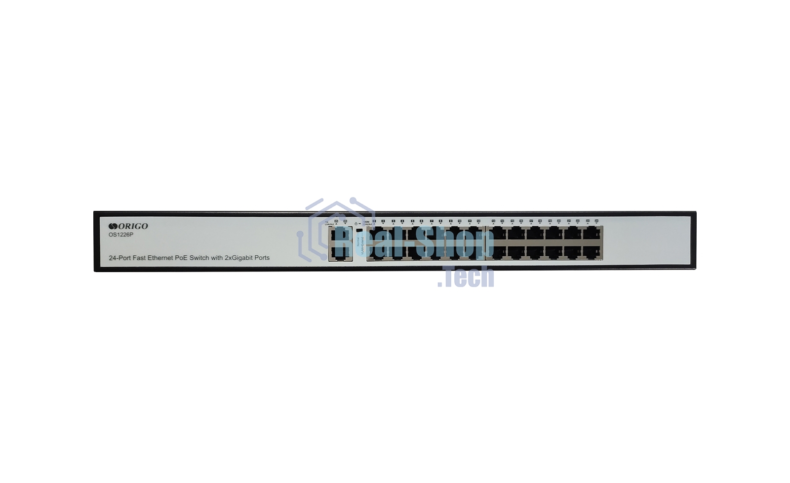 Коммутатор неуправляемый PoE ORIGO OS1226P/285W/A1A 24x100Base-TX PoE+, 2x1000Base-T, PoE-бюджет 285 Вт, корпус металл
