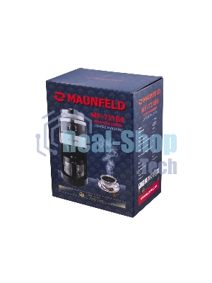 Кофеварка капельная Maunfeld MF-731BK черный, исп. кофе - зерновой/молотый, 0.83 л, 820 Вт.