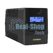 Источник бесперебойного питания ExeGate Smart LB-650.LCD.AVR.4C13 (650VA/390W, LCD, AVR, 4*C13, батарея 12V 7Ah, черный)