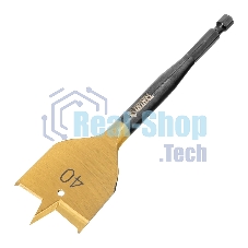 Сверло по дереву перовое Denzel, 40 мм 6-гранный хвостовик