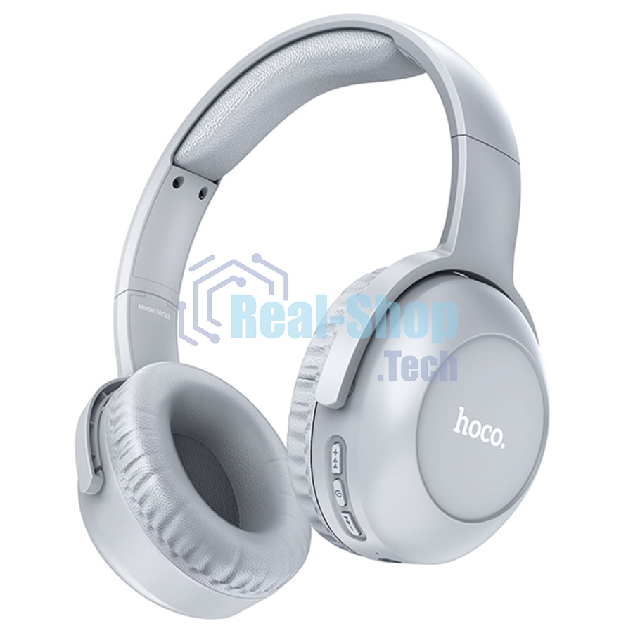 Беспроводные/проводные наушники Hoco W33 серый, полноразмерные, Bluetooth + проводной, складная конструкция, до 10 ч.