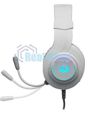 Гарнитура Redragon Hylas белая, проводная, USB / 2 x mini jack 3.5 мм, подсветка
