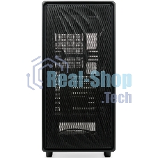 Компьютерный корпус без блока питания HSPD M510, Mesh Mid Tower, черный, TG, 0.5 SPCC, no fans ATX, mATX, mITX 180/280/160мм 1x2.5