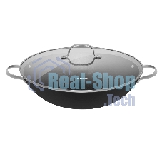 Сковорода-вок Maunfeld HOWARD MWP32LCL15 из облегченного чугуна со стеклянной крышкой, 32 см