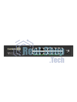 Коммутатор неуправляемый ExeGate EDGS-1016D (16-портовый гигабитный UTP 10/100/1000 Base-T, металлический корпус, с возможностью установки в стойку, с функцией энергосбережения (EEE))