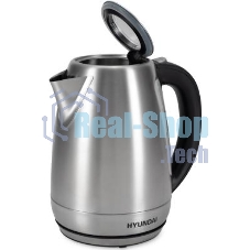 Чайник электрический Hyundai HYK-S8408 1.7 л, 2200 Вт, серебристый матовый/черный (корпус: нержавеющая сталь)
