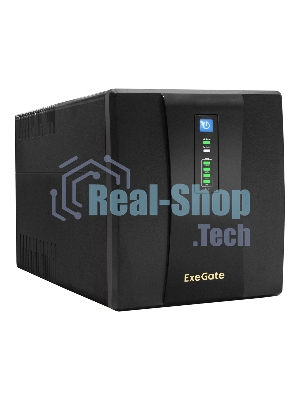 Источник бесперебойного питания ExeGate EP285507RUS SpecialPro UNB-1600.LED.AVR.EURO.RJ.USB 1600VA/950W, LED, AVR, 4 евророзетки, RJ45/11, USB, черный