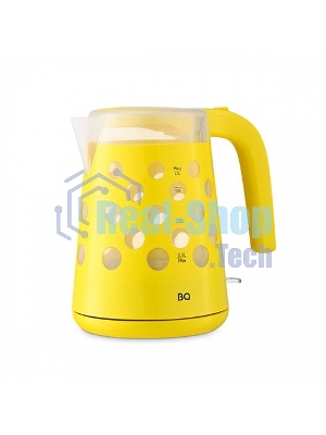 Чайник электрический BQ KT1713P Yellow. Мощность:2200 Вт, Объем 1,7л, LED подсветка