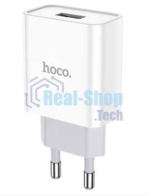 Блок питания (сетевой адаптер) HOCO C81A Asombroso single 1xUSB, 2.1A, 10W, белый