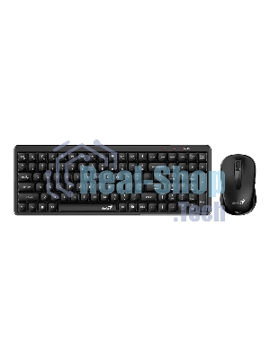 Комплект клавиатура+мышь Genius Luxemate Q8100 беспроводной, USB, 1200 DPI, чёрный