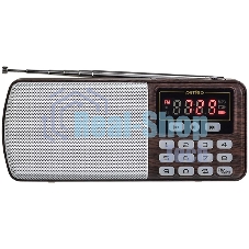 Радиоприемник цифровой PERFEO ЕГЕРЬ FM+ 70-108МГц/ MP3/ питание USB или BL5C/ коричневый (i120-BK)
