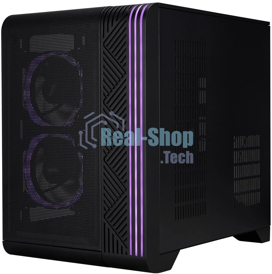 Корпус 1STPLAYER VT5 ARGB Black, Mini-Tower, чёрный, 3 x 120 мм