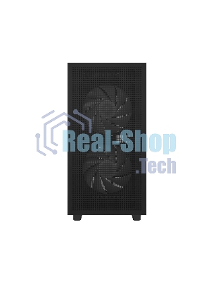 Компьютерный корпус Deepcool CH360 без БП, боковое окно (закаленное стекло), 2x140мм ARGb LED вентилятор спереди и 1x120мм ARGb LED вентилятор сзади, черный, mATX
