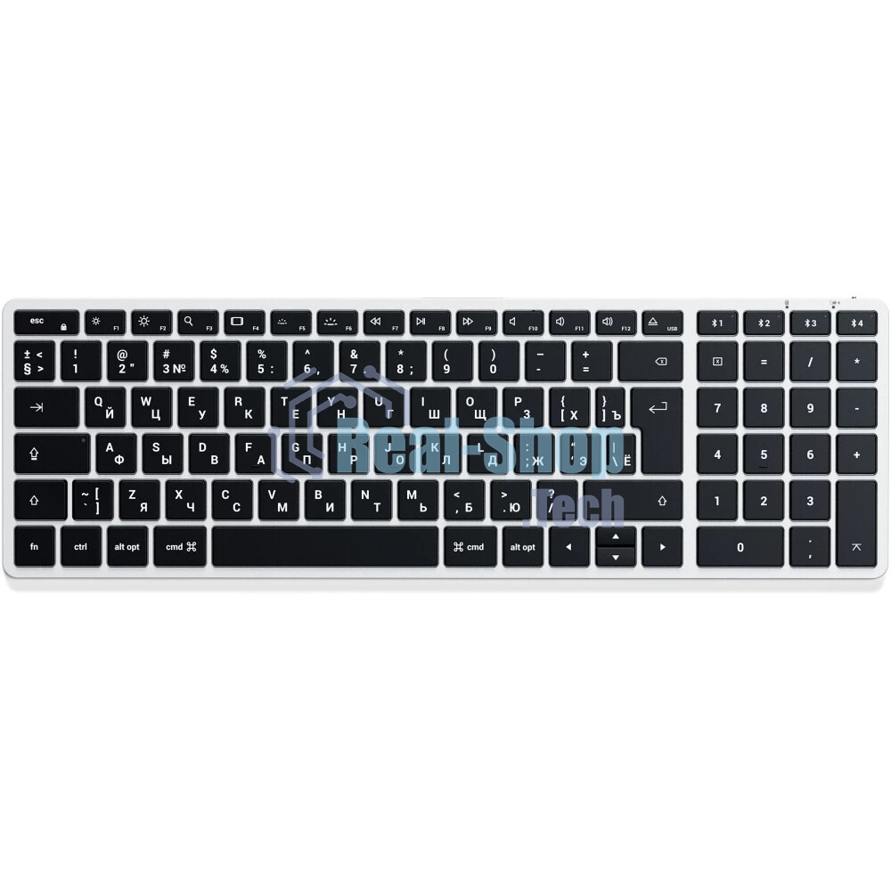 Клавиатура беспроводная Satechi Slim X2 Bluetooth Backlit Keyboard, Bluetooth, Серебристый ST-BTSX2S-RU