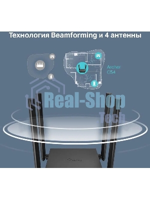 Роутер беспроводной TP-Link Archer C54 AC1200 10/100BASE-TX черный