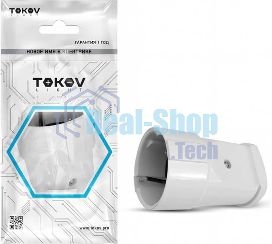 Розетка переносная TOKOV ELECTRIC 10А 250В с заземл. белый