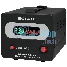 Напольный стабилизатор напряжения SMARTWATT AVR TOWER 500RF (140W - 260W, 500VA, 0.5 кВт, 50-60 Гц, розеток - 1, LED-дис