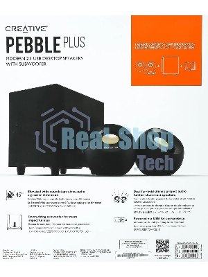 Акустическая система Creative PEBBLE PLUS 2.1 черный 8Вт