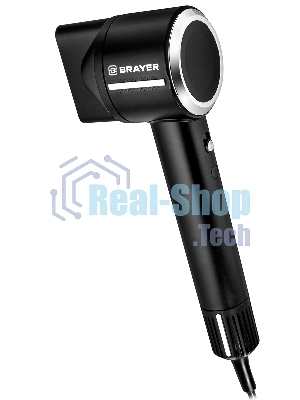 Фен BRAYER BR3028 черный, 1600 Вт, ионизация