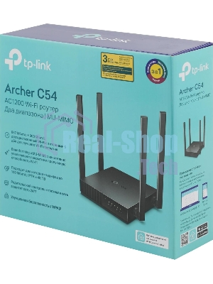 Роутер беспроводной TP-Link Archer C54 AC1200 10/100BASE-TX черный