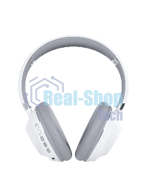 Беспроводные/проводные наушники More Choice HW34S белый/серый, накладные, Bluetooth + проводной, сенсорное управление, до 4 ч