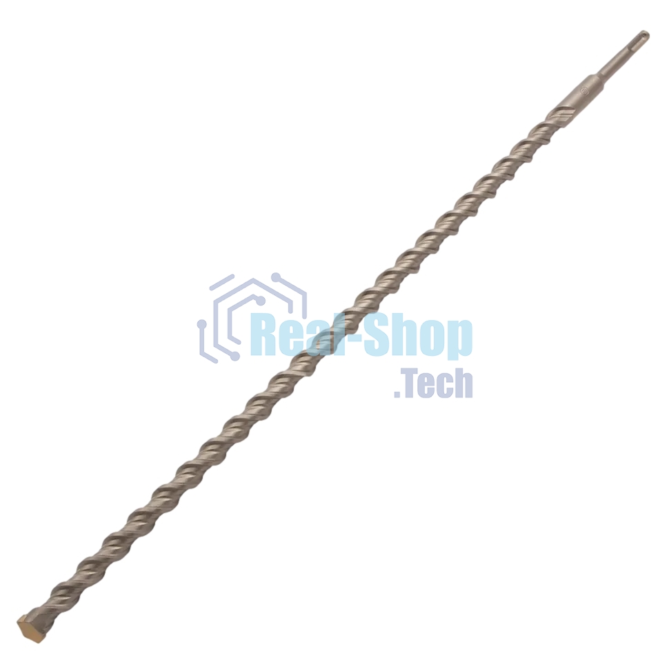 Бур по бетону Denzel двойная спираль, Cobalt W-tip, 18x600 мм, SDS PLUS