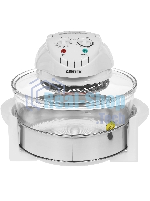 Аэрогриль Centek Ct-1456 белый, 1400 Вт, 12 л, механическое управление, 0 программ