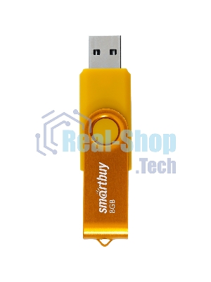 Флешка USB Smartbuy Twist Yellow (SB008Gb2TWY), 8Gb, USB 2.0, R/W 15/5, желтый