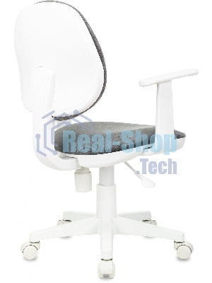 Кресло детское Бюрократ CH-W356AXSN серый Light-19 крестов. пластик, пластик белый