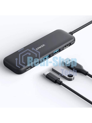 Хаб Anker 332 USB-C Hub (5-in-1) черный