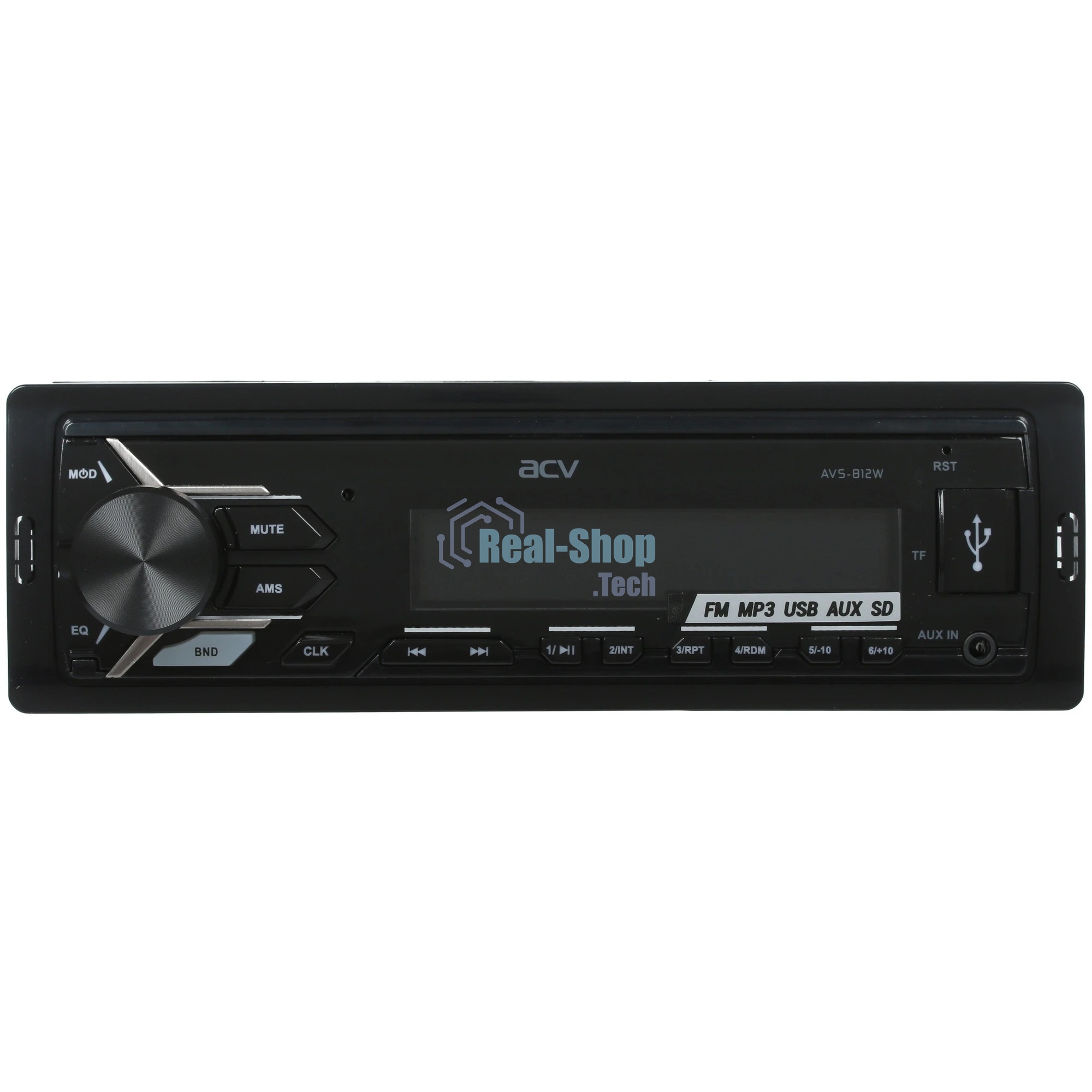 Автомагнитола ACV AVS-812W, 1 DIN, USB Type-A, AUX